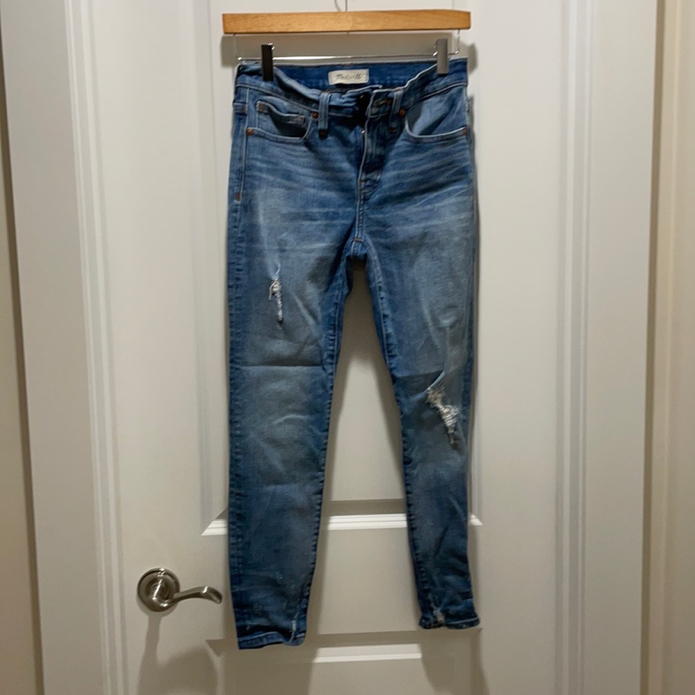 Distressed Madewell denim